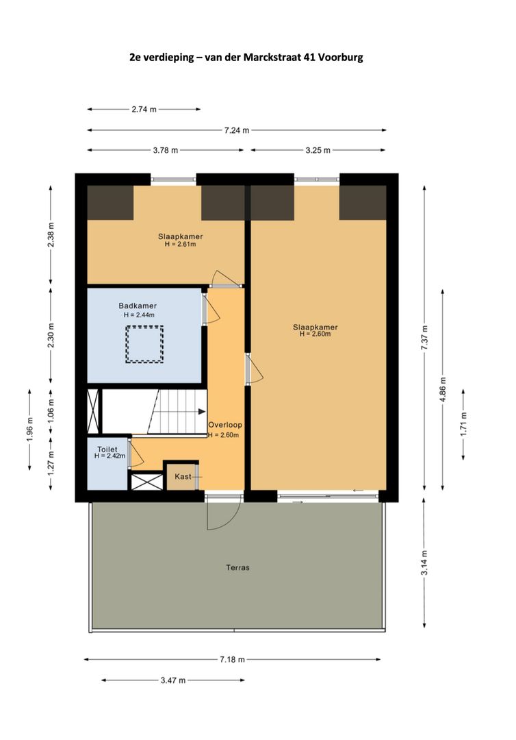 van der Marckstraat 41, Voorburg plattegrond-2