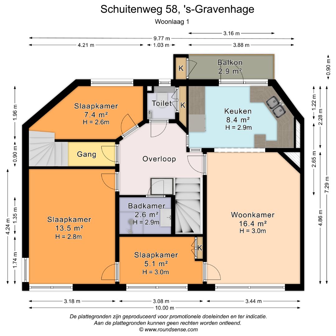 Schuitenweg 58, Den Haag plattegrond-1
