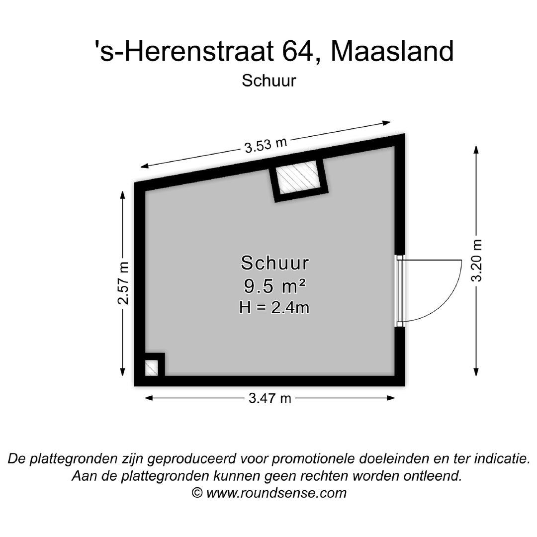's-Herenstraat 64, Maasland plattegrond-3