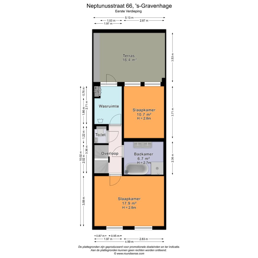 Neptunusstraat 66, Den Haag plattegrond-1