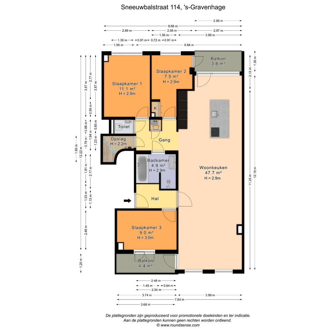 Sneeuwbalstraat 114, Den Haag plattegrond-0