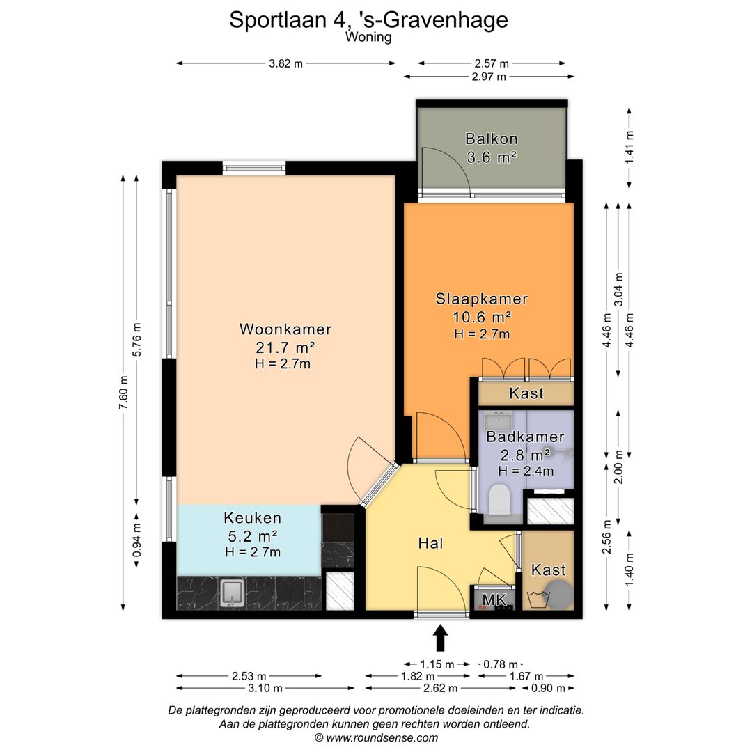 Sportlaan 4, Den Haag plattegrond-0