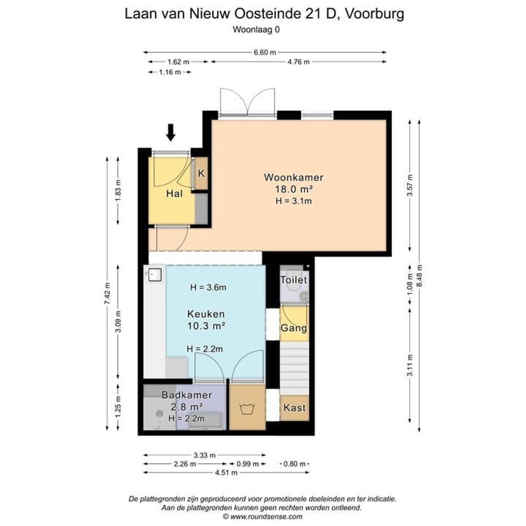 Laan van Nieuw Oosteinde 21 D, Voorburg plattegrond-2