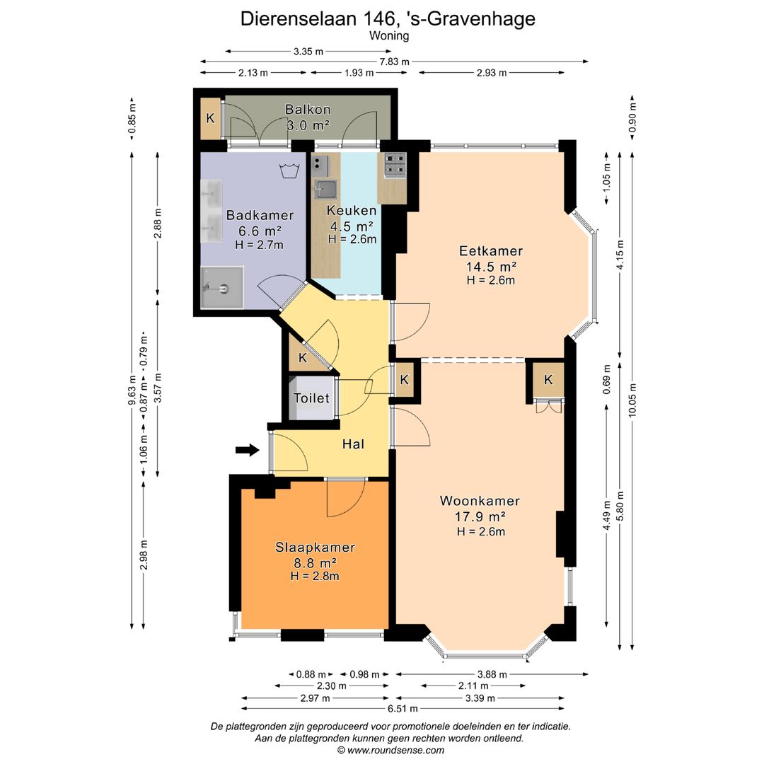 Dierenselaan 146, Den Haag plattegrond-0