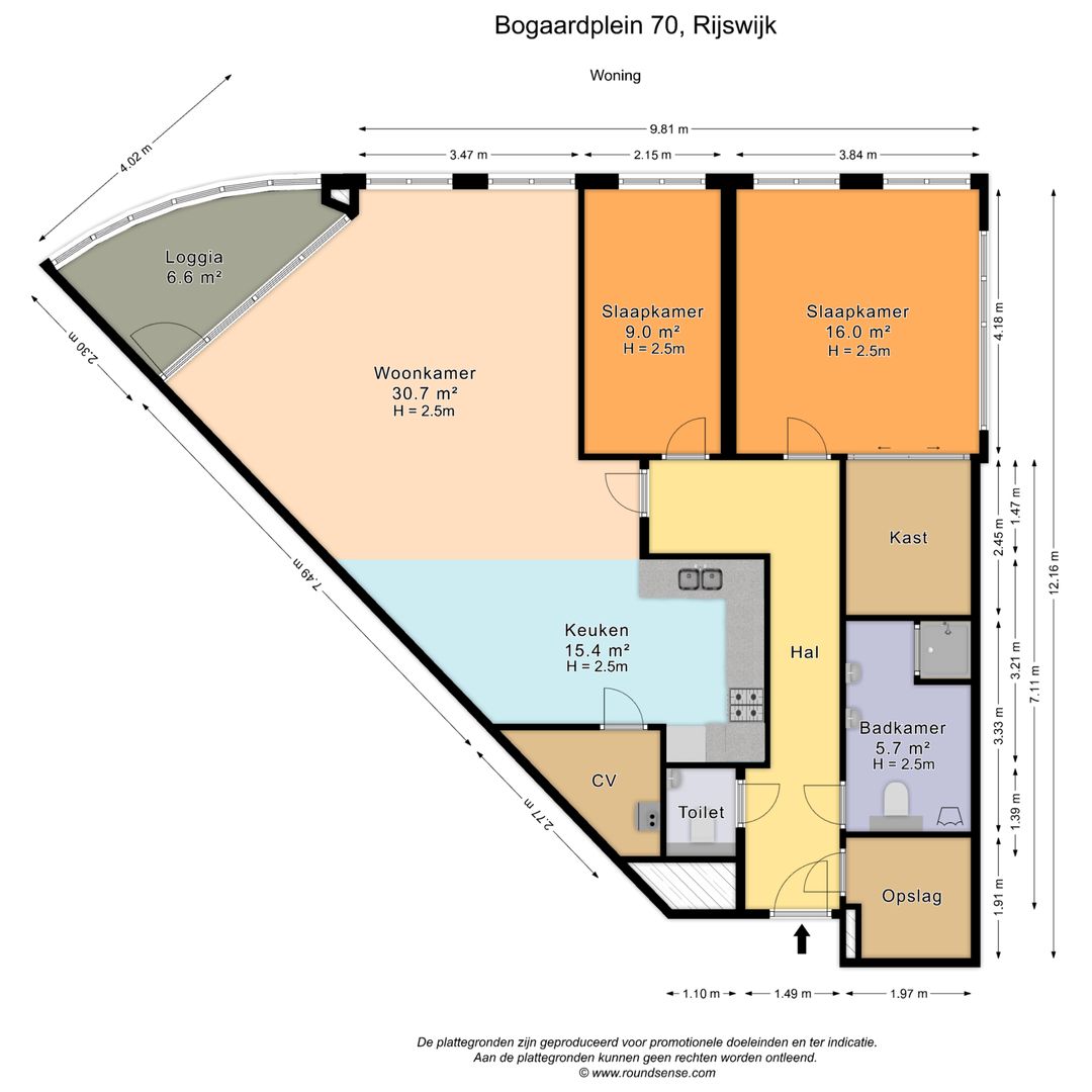 Bogaardplein 70, Rijswijk plattegrond-0