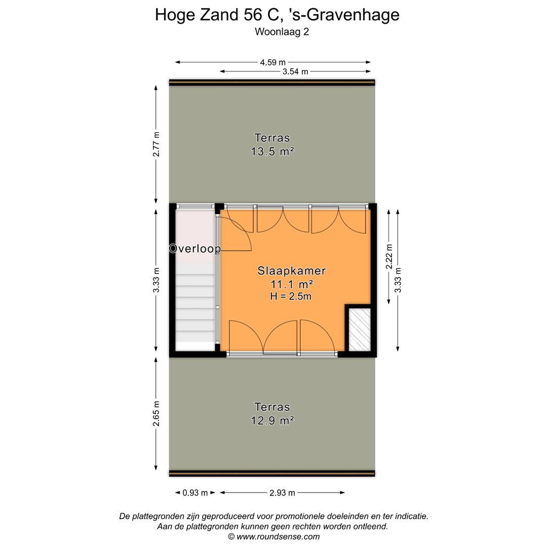 Hoge Zand 56 B, Den Haag plattegrond-2