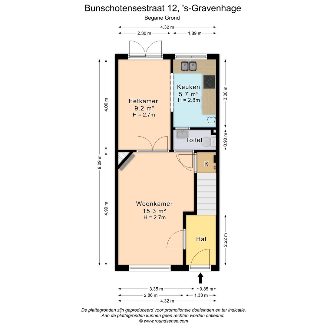 Bunschotensestraat 12, Den Haag plattegrond-0