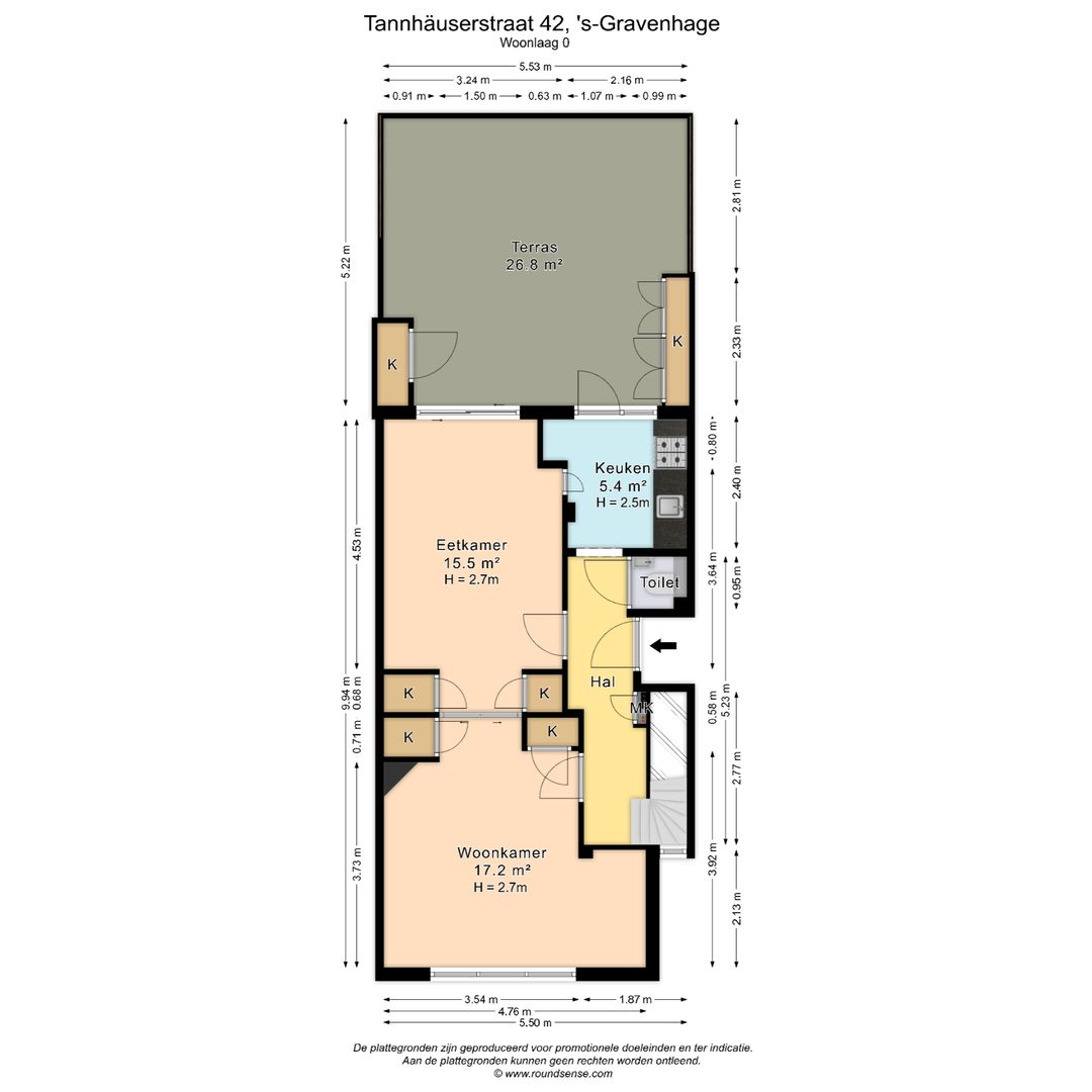 Tannhäuserstraat 42, Den Haag plattegrond-0