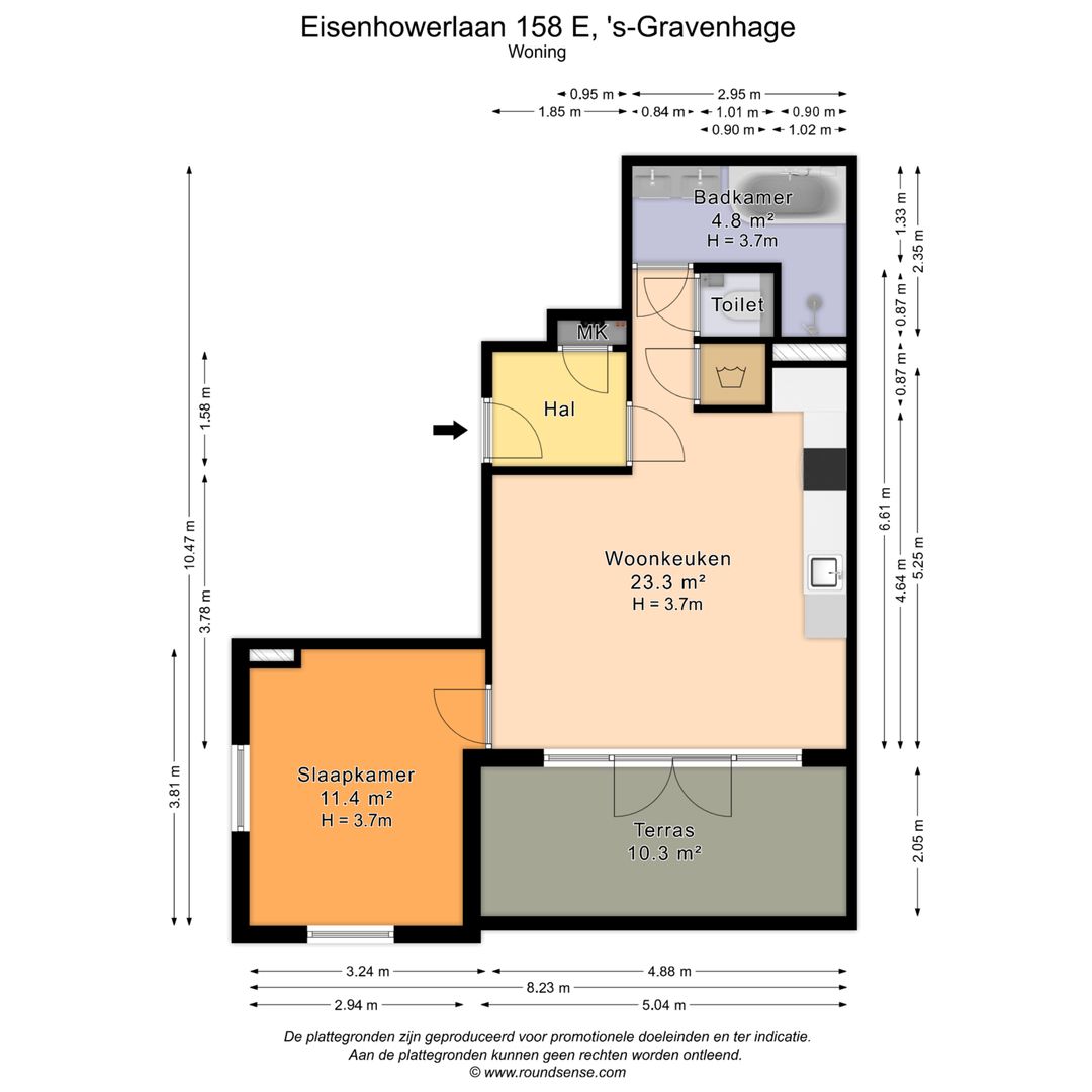 Eisenhowerlaan 158 E, Den Haag plattegrond-0