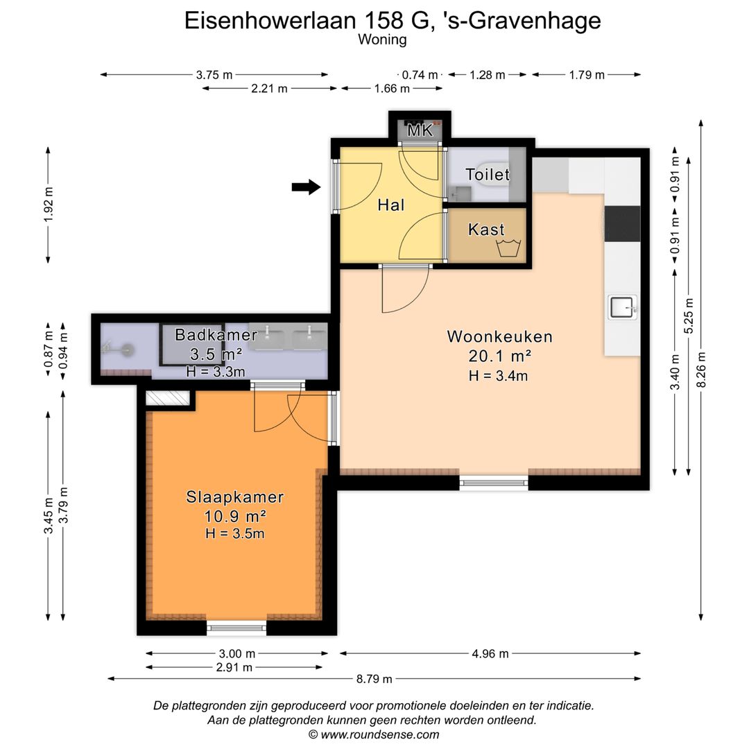 Eisenhowerlaan 158 G, Den Haag plattegrond-0