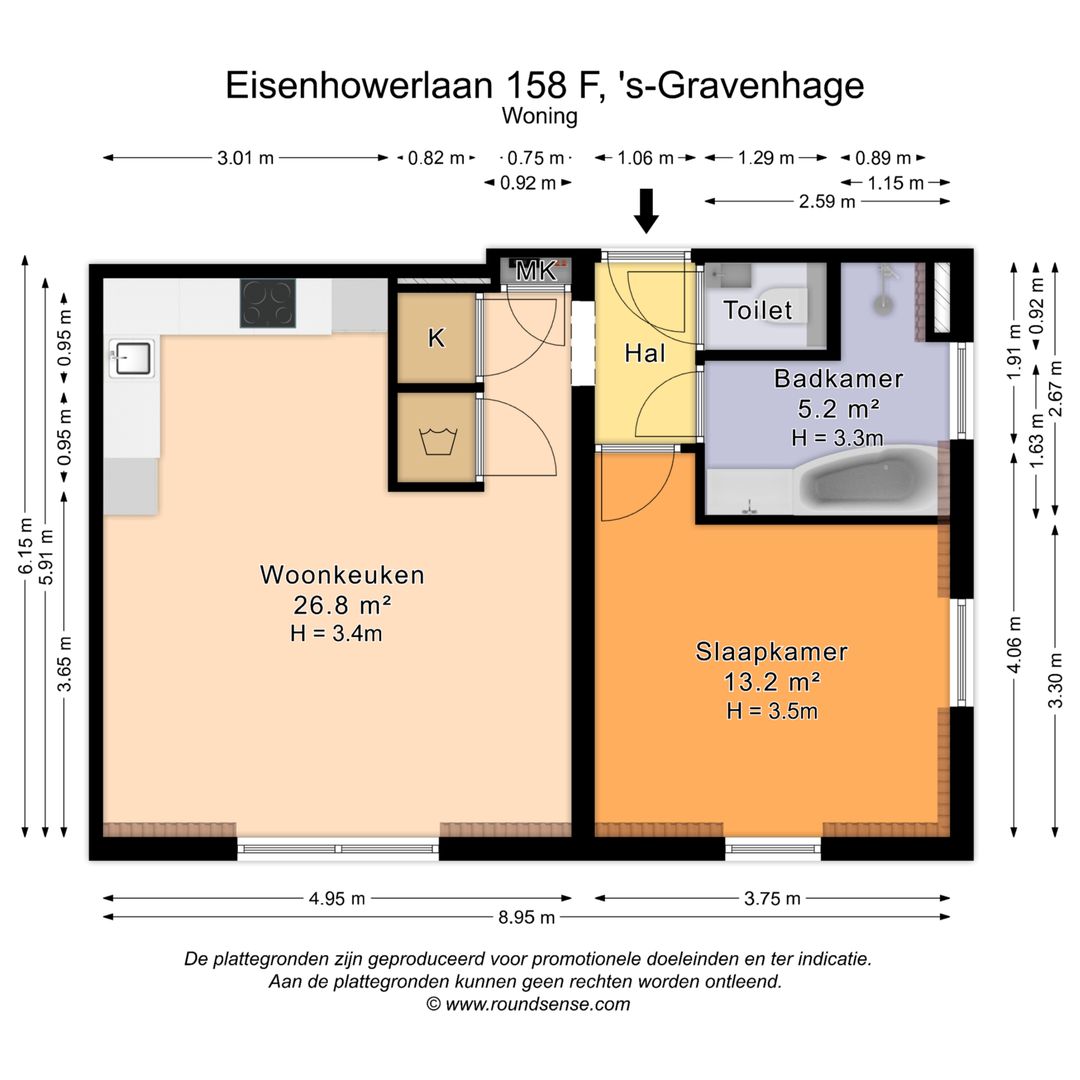 Eisenhowerlaan 158 F, Den Haag plattegrond-0
