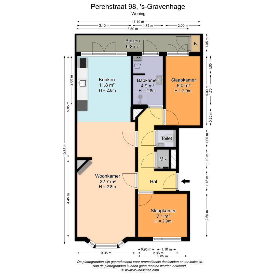 Perenstraat 98, Den Haag plattegrond-0