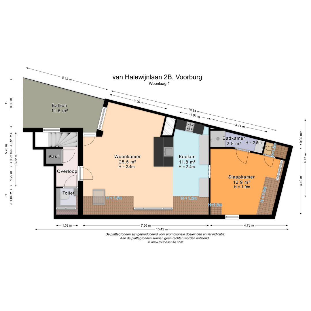 van Halewijnlaan 2 B, Voorburg plattegrond-0
