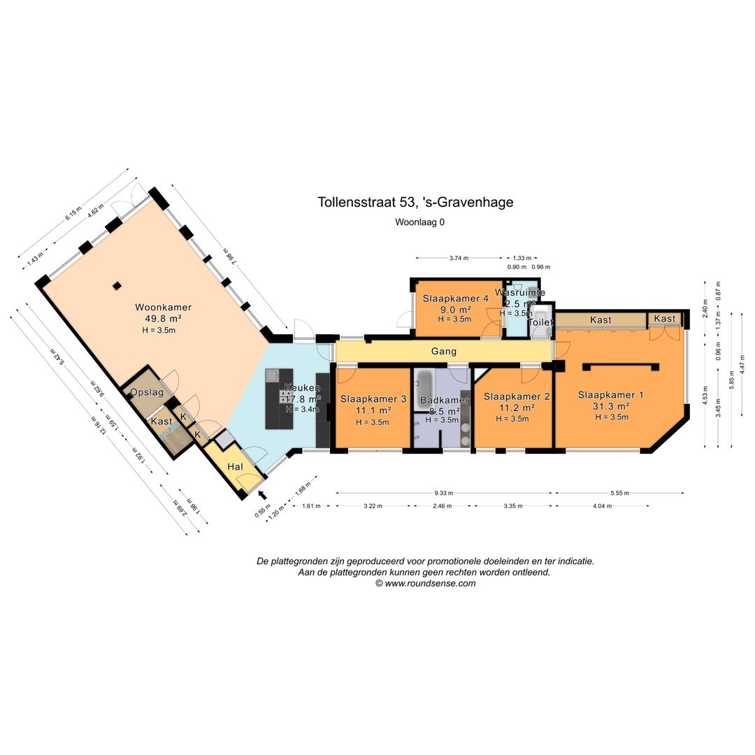 Tollensstraat 53, Den Haag plattegrond-0
