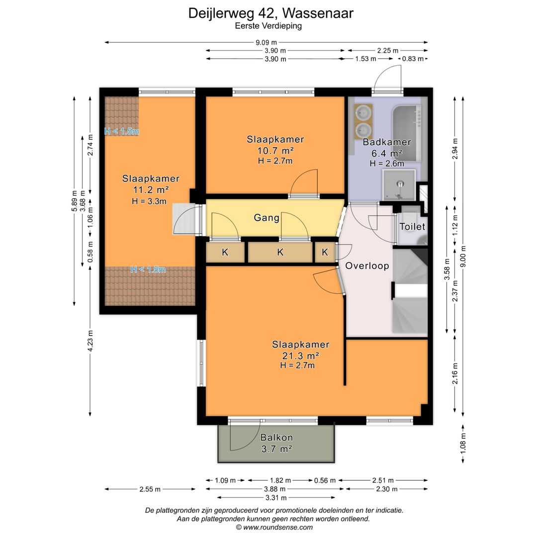 Deijlerweg 42, Wassenaar plattegrond-2