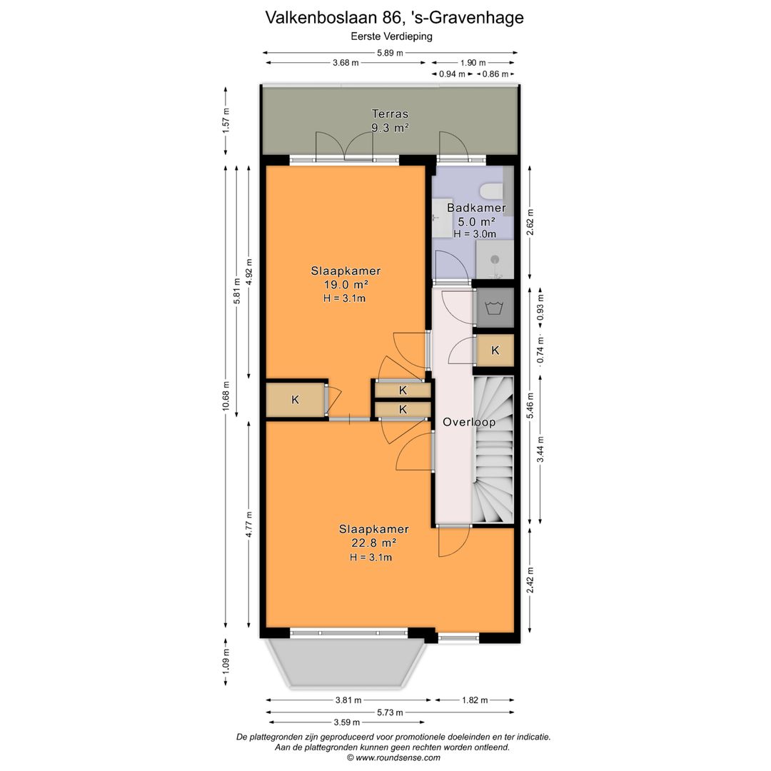 Valkenboslaan 86, Den Haag plattegrond-1