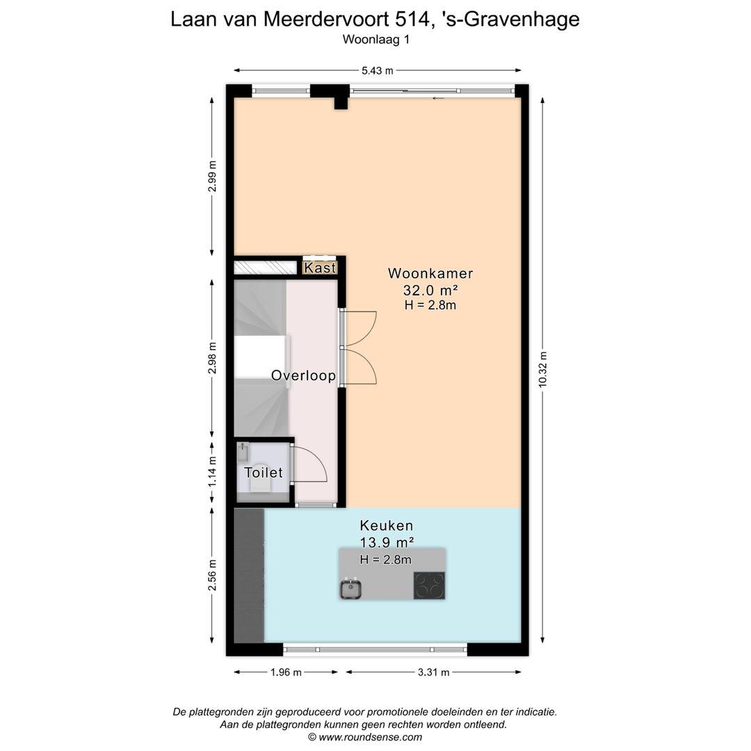Laan van Meerdervoort 514, Den Haag plattegrond-3