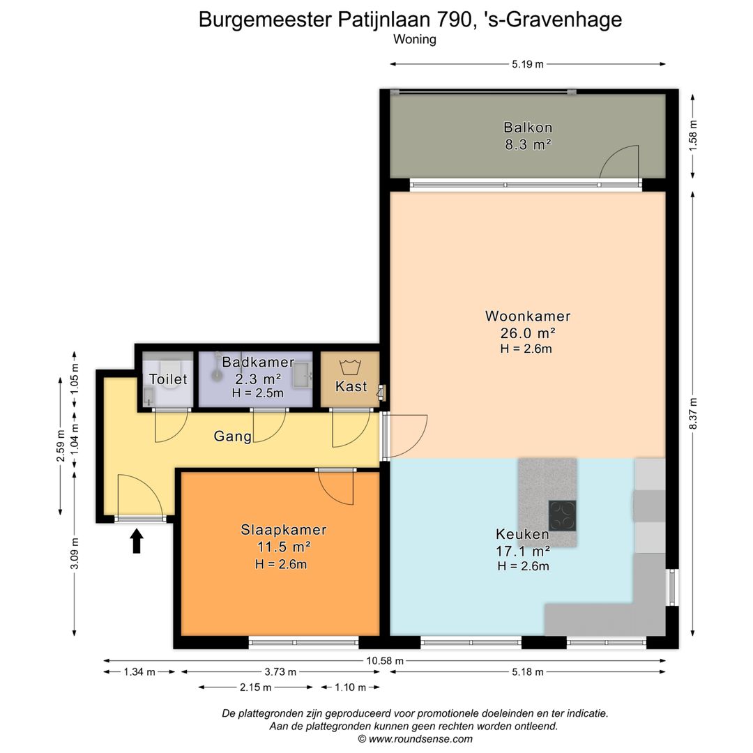 Burgemeester Patijnlaan 790, Den Haag plattegrond-0