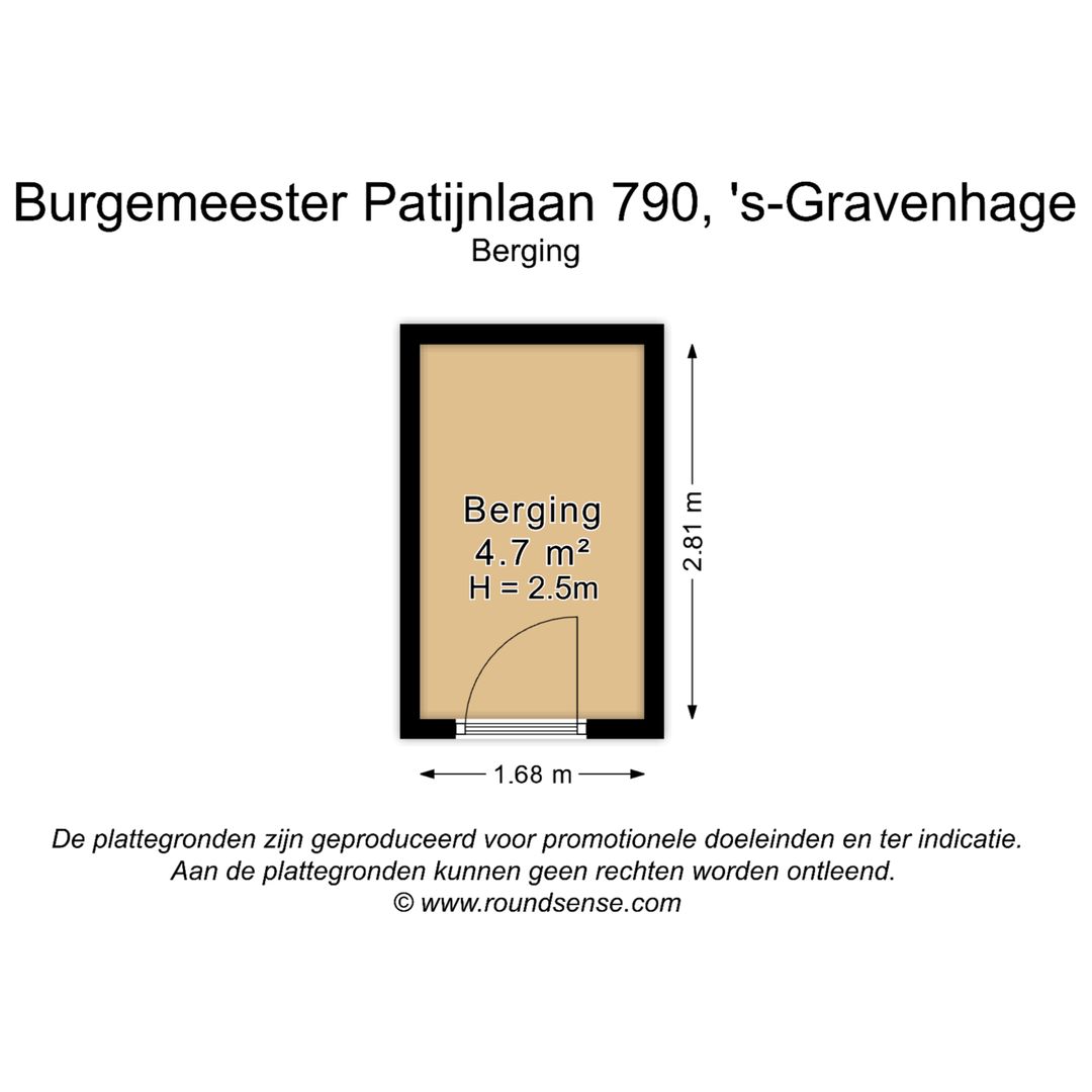Burgemeester Patijnlaan 790, Den Haag plattegrond-1
