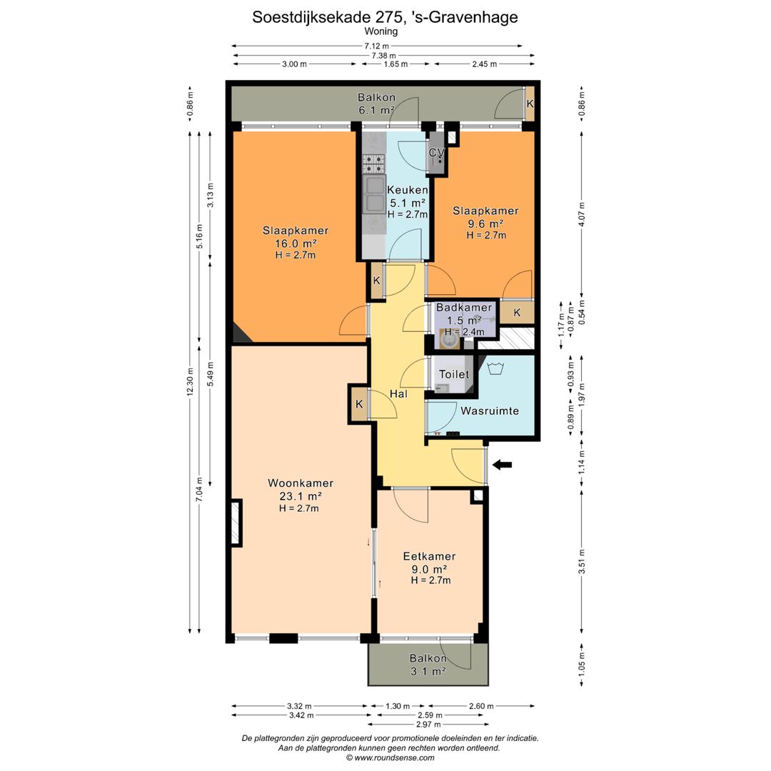 Soestdijksekade 275, Den Haag plattegrond-0