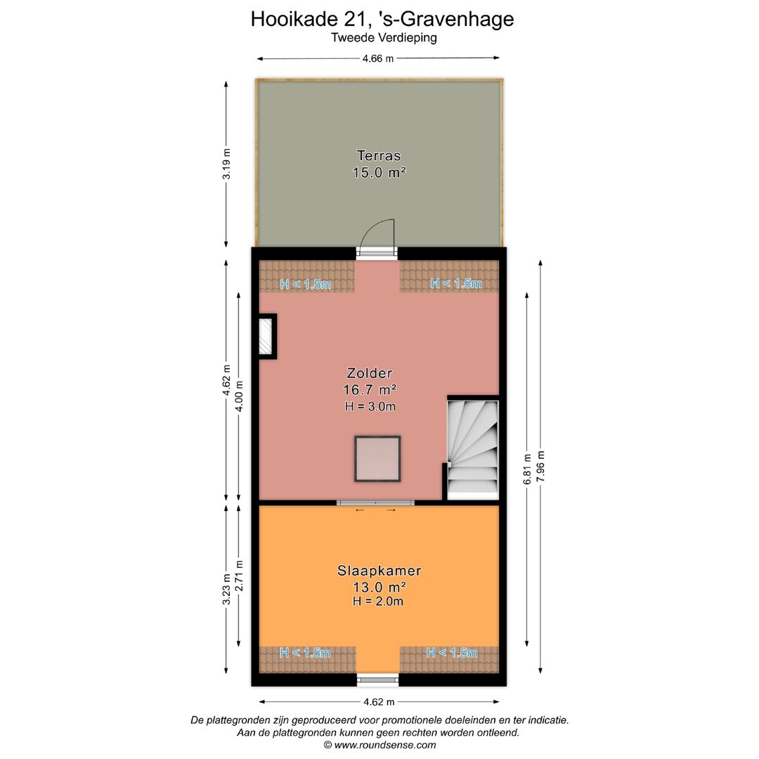 Hooikade 21, Den Haag plattegrond-2