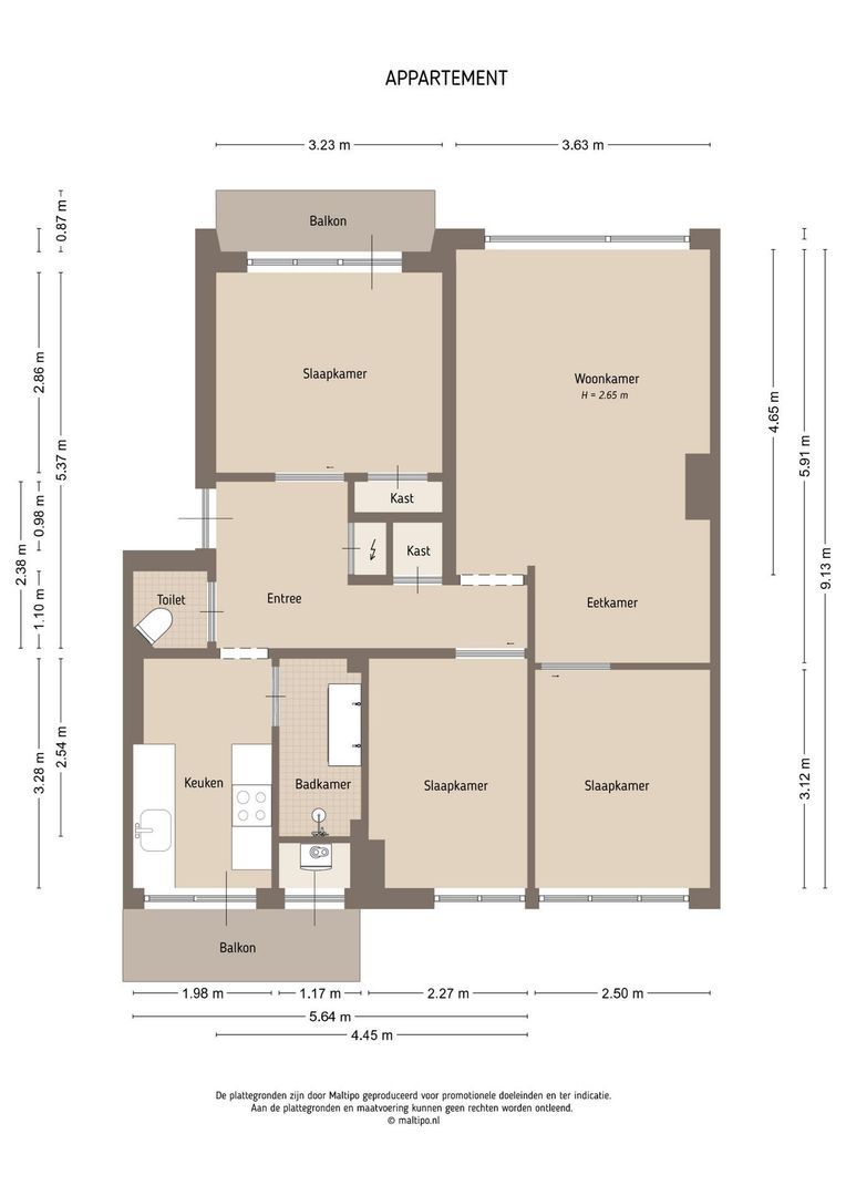 van Zegwaardstraat 286, Voorburg plattegrond-0