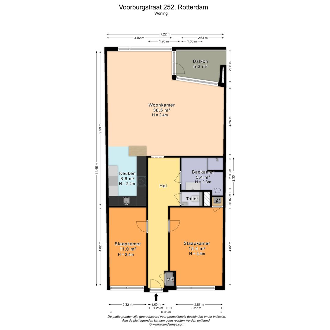 Voorburgstraat 252, Rotterdam plattegrond-0