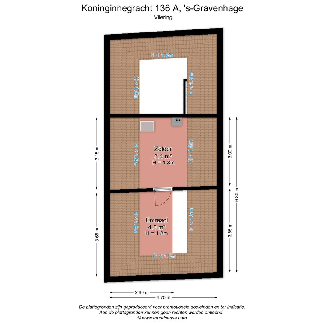 Koninginnegracht 136 A, Den Haag plattegrond-2