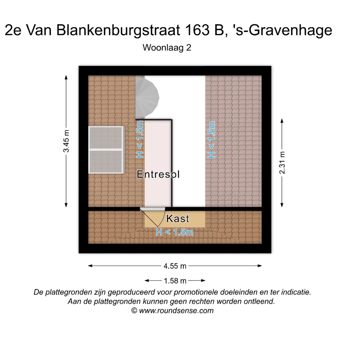 2e Van Blankenburgstraat 163 B, Den Haag plattegrond-2