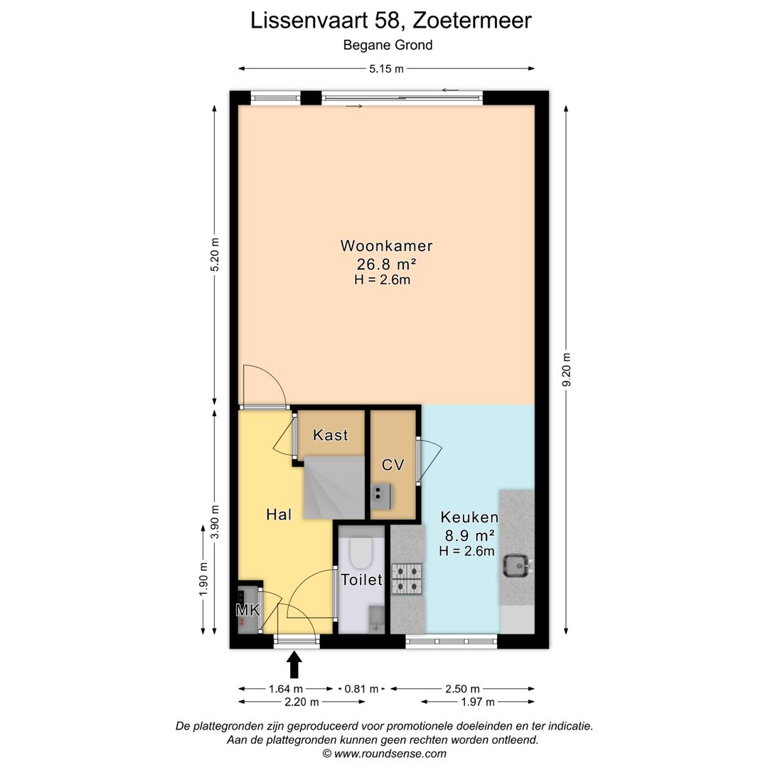Lissenvaart 58, Zoetermeer plattegrond-0
