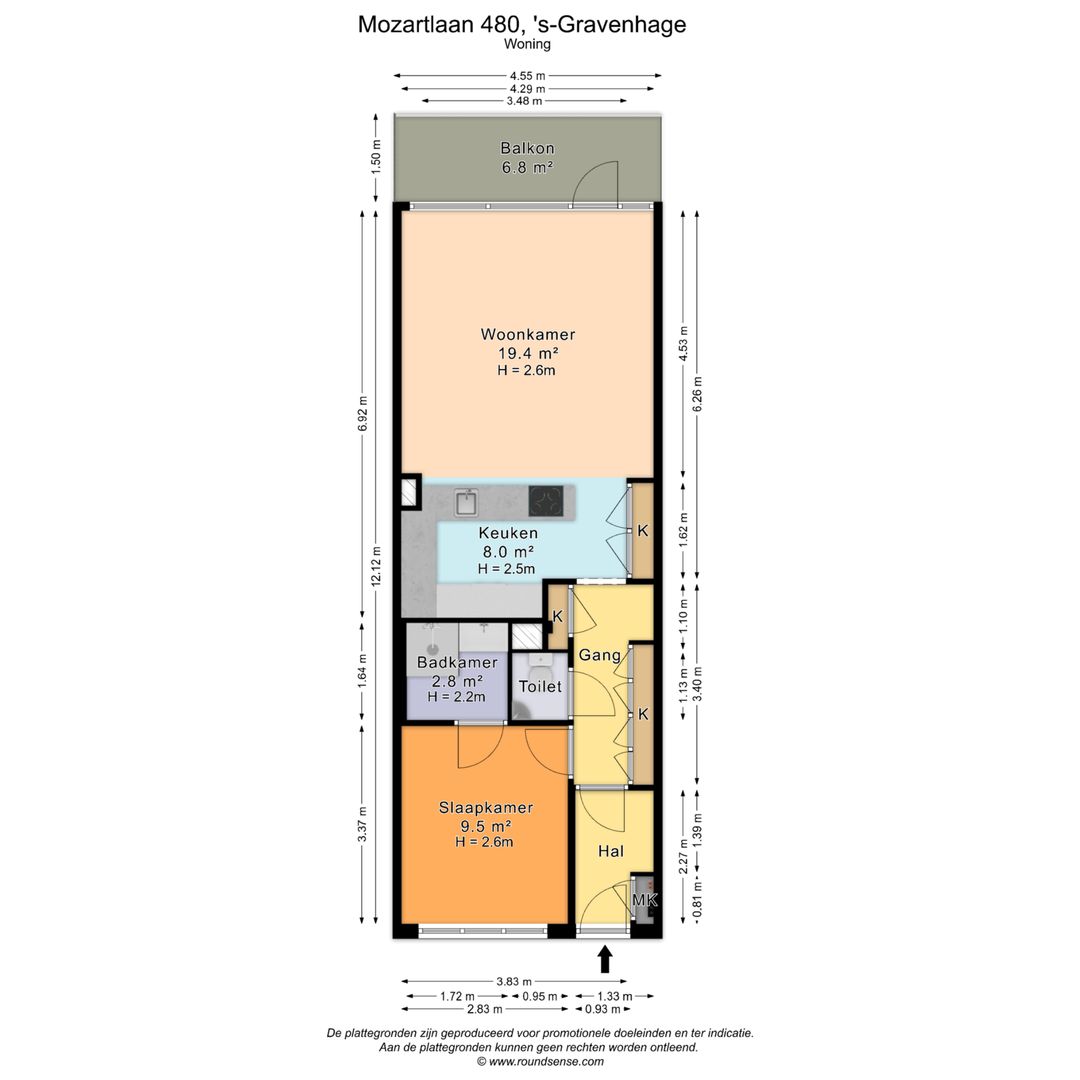 Mozartlaan 480, Den Haag plattegrond-0