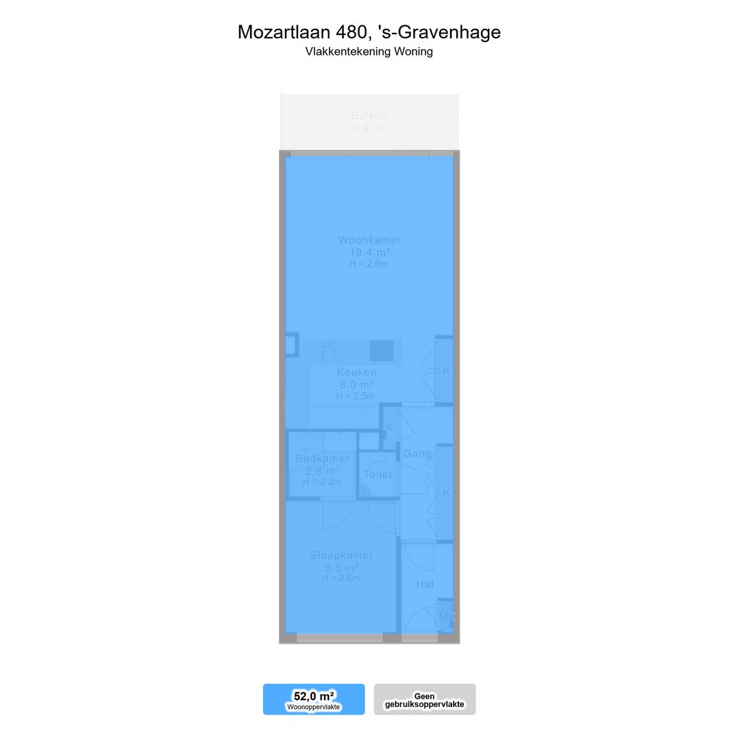 Mozartlaan 480, Den Haag plattegrond-1