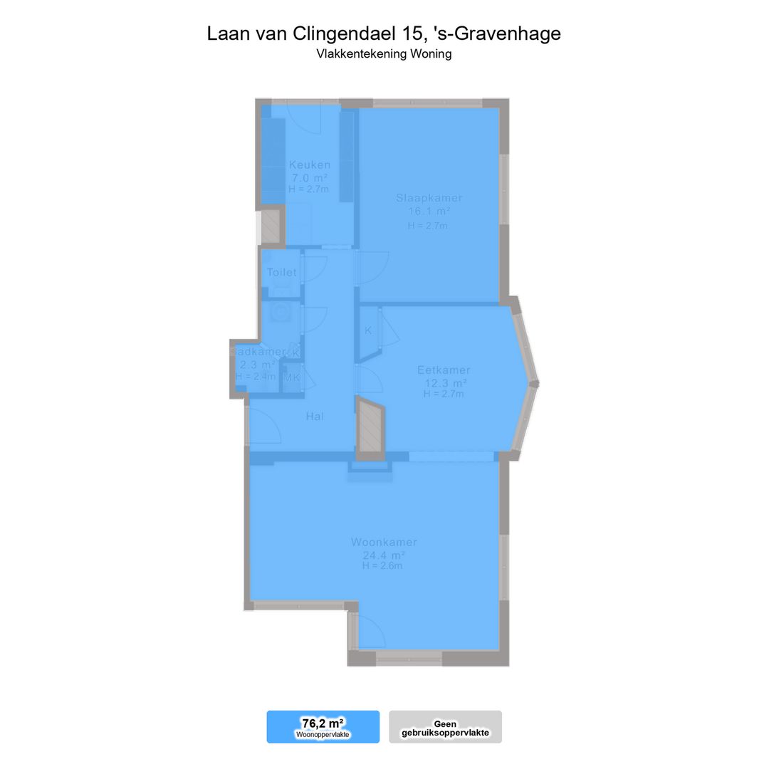 Laan van Clingendael 15, Den Haag plattegrond-1