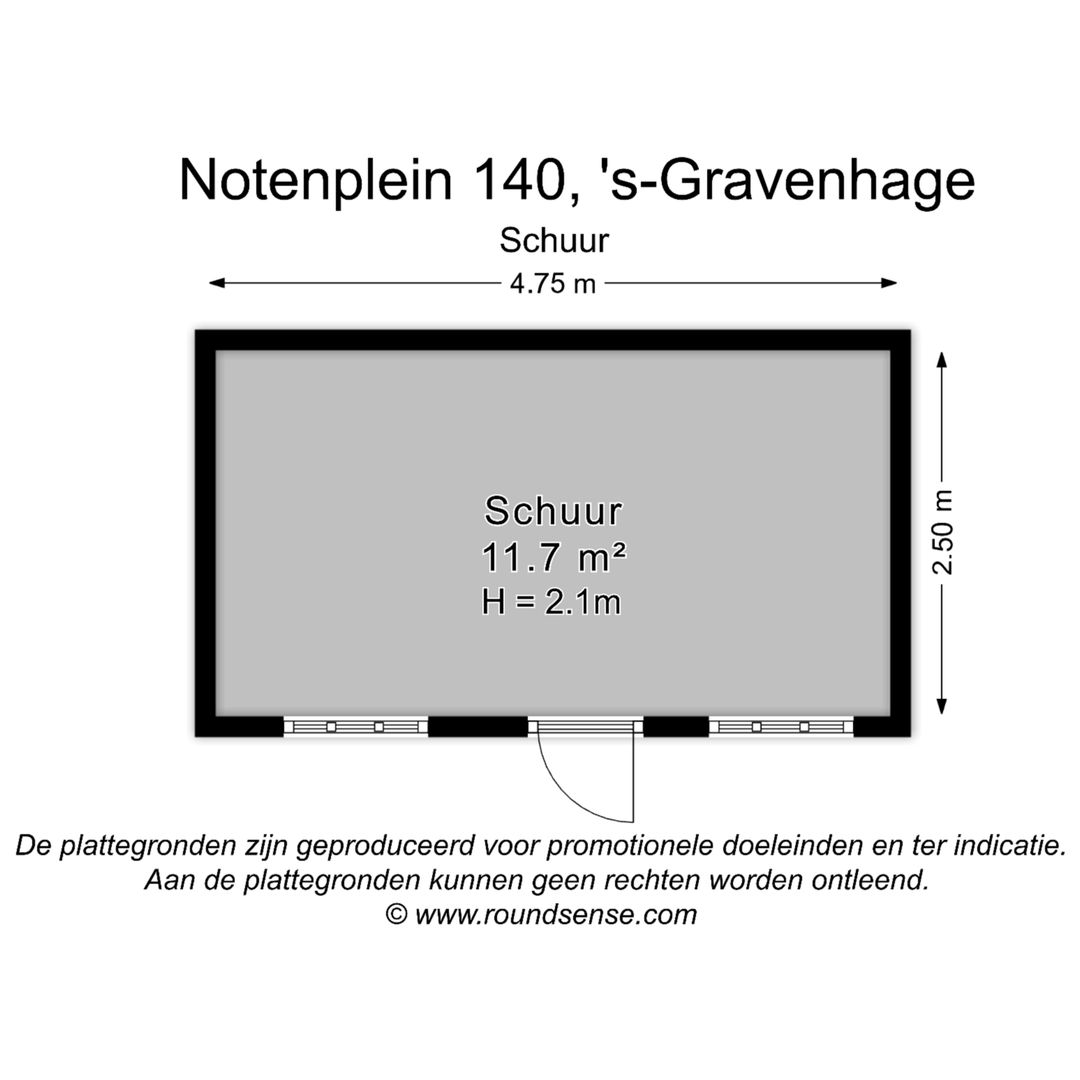 Notenplein 140, Den Haag plattegrond-1