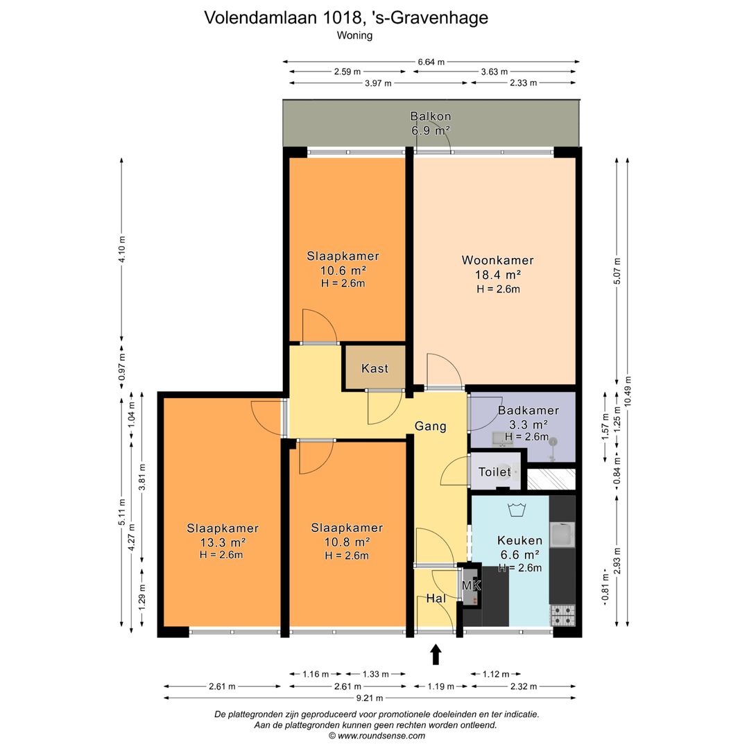 Volendamlaan 1018, Den Haag plattegrond-0