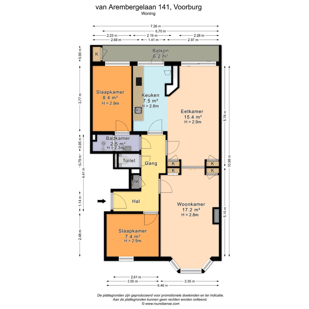 van Arembergelaan 141, Voorburg plattegrond-0