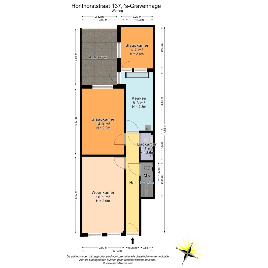Honthorststraat 137, Den Haag plattegrond-0