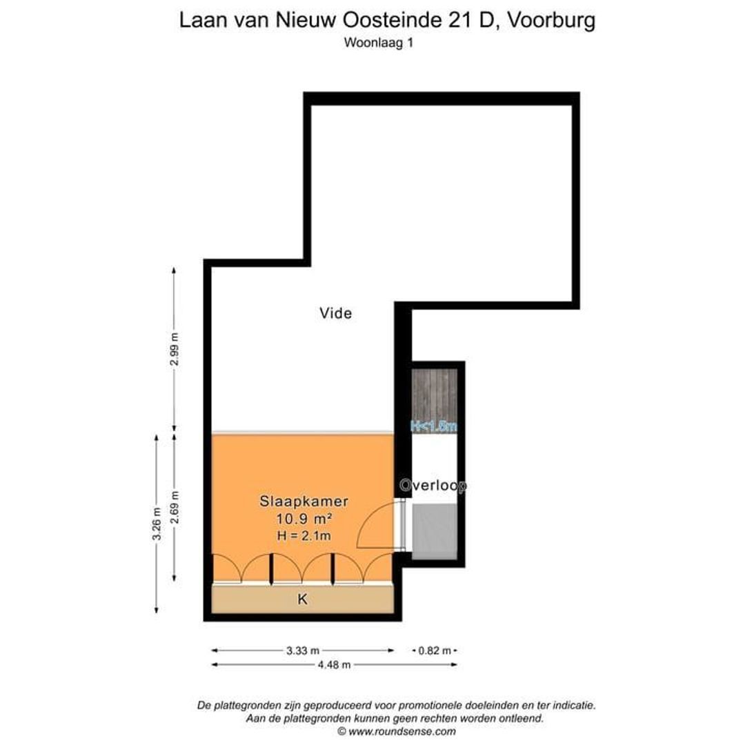 Laan van Nieuw Oosteinde 21 D, Voorburg plattegrond-1