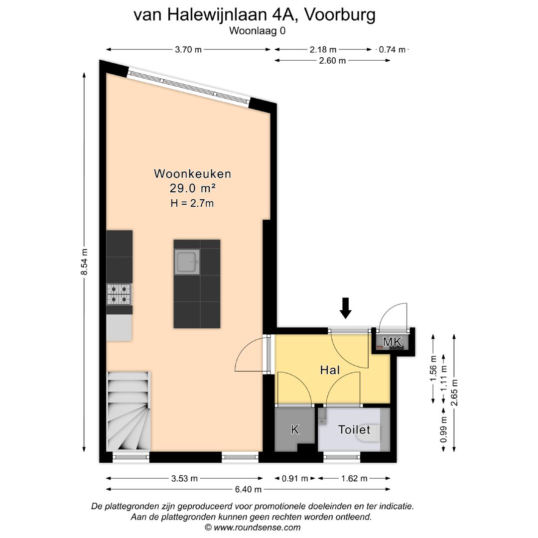 van Halewijnlaan 4 A, Voorburg plattegrond-0