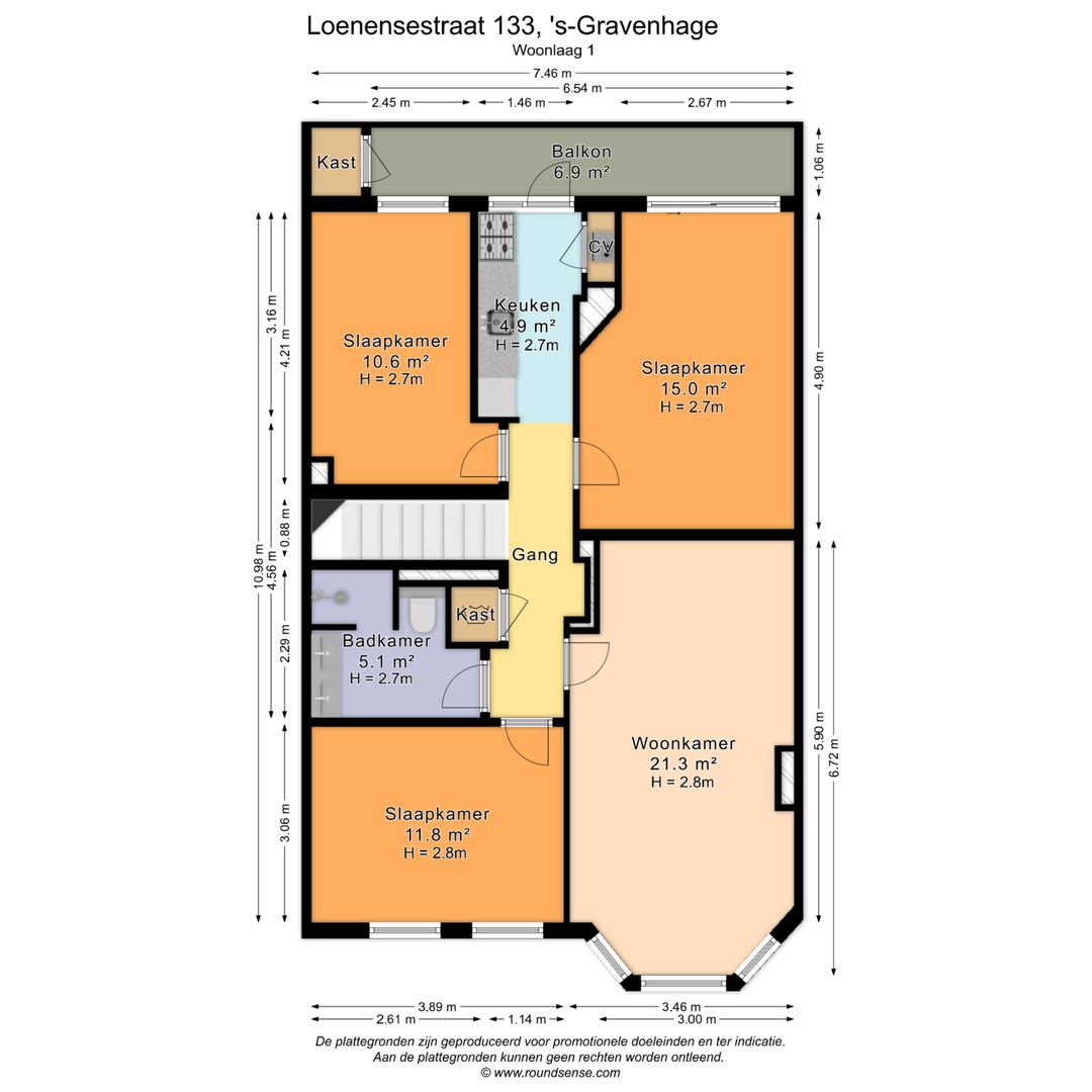 Loenensestraat 133, Den Haag plattegrond-0