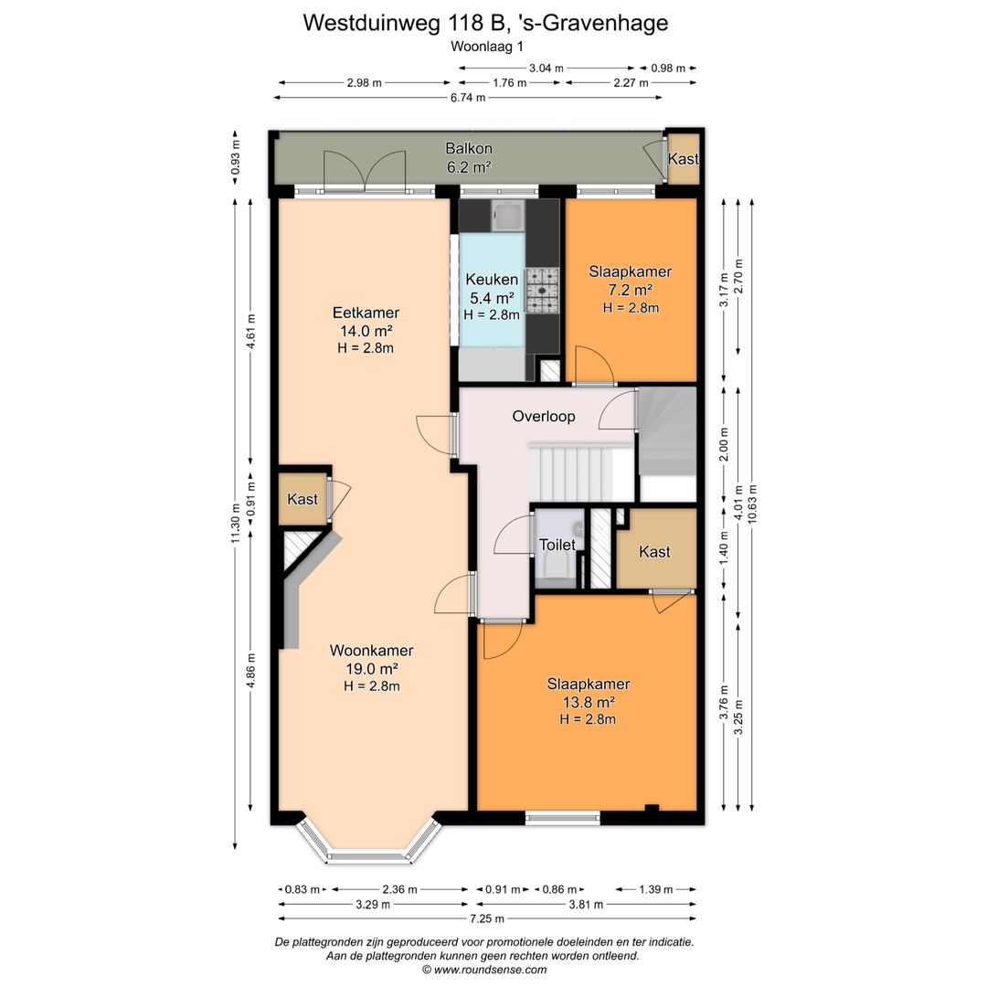 Westduinweg 118 B, Den Haag plattegrond-0