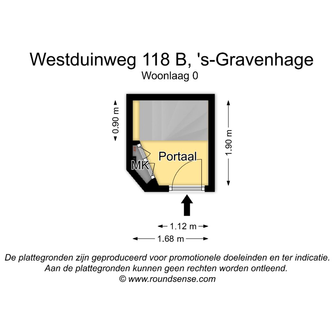 Westduinweg 118 B, Den Haag plattegrond-2