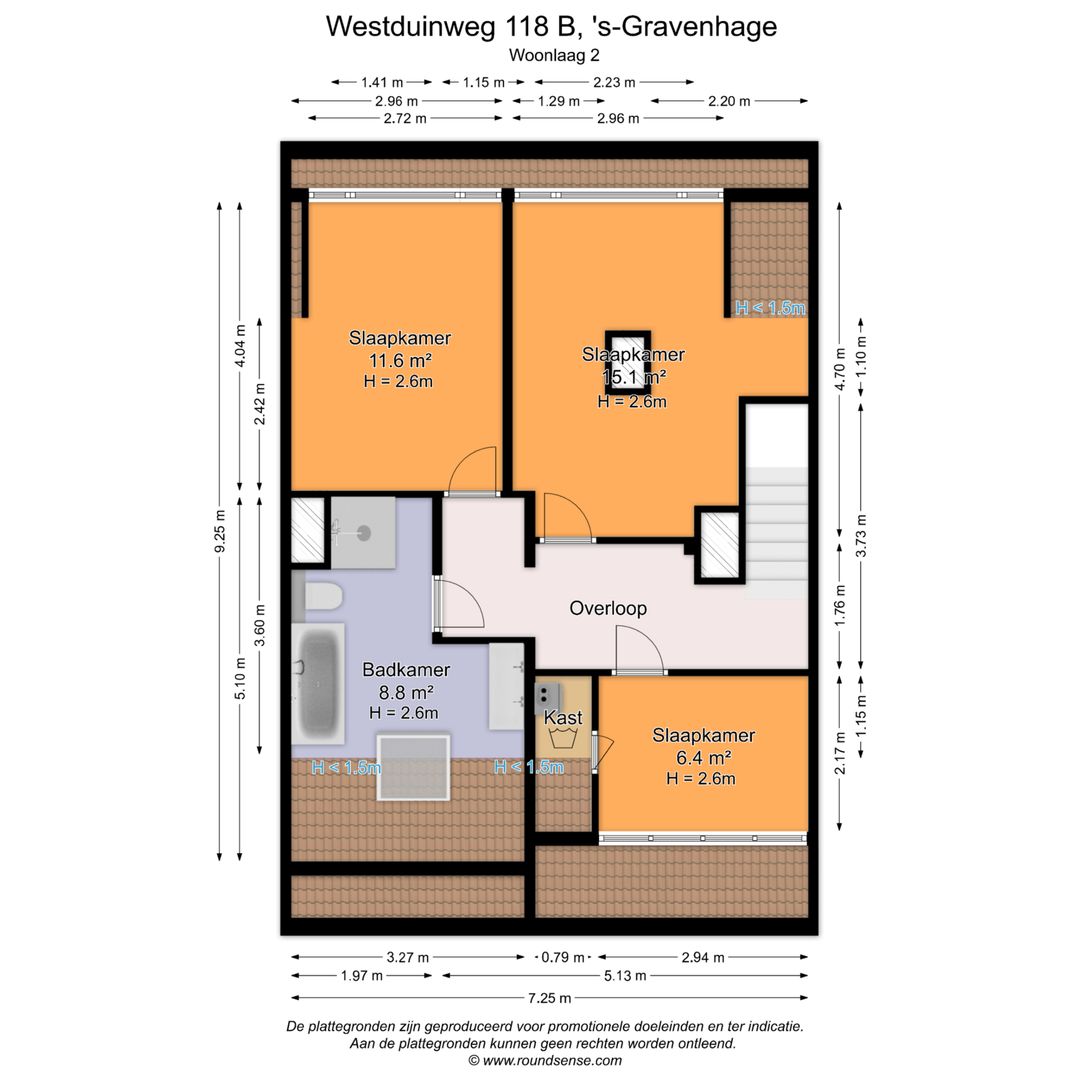 Westduinweg 118 B, Den Haag plattegrond-1