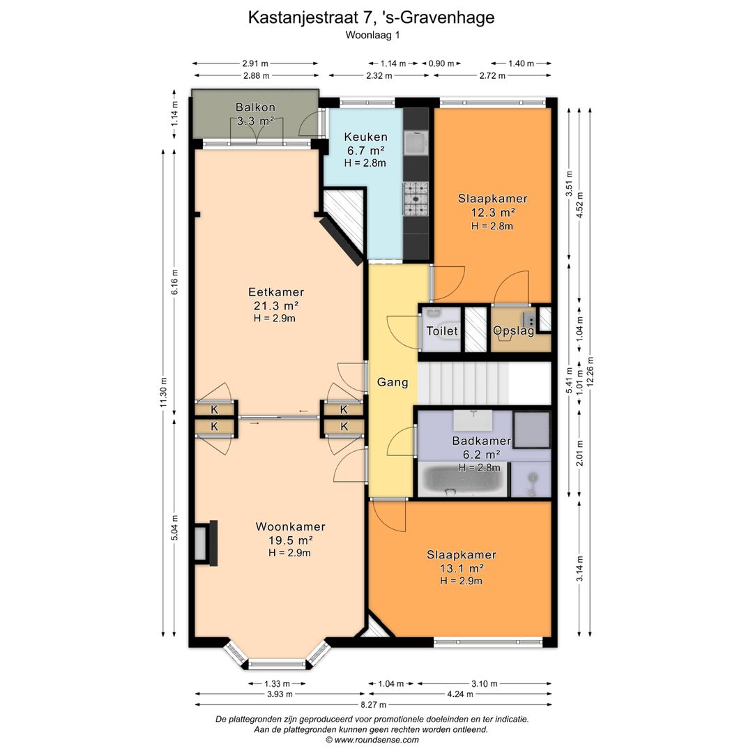 Kastanjestraat 7, Den Haag plattegrond-0