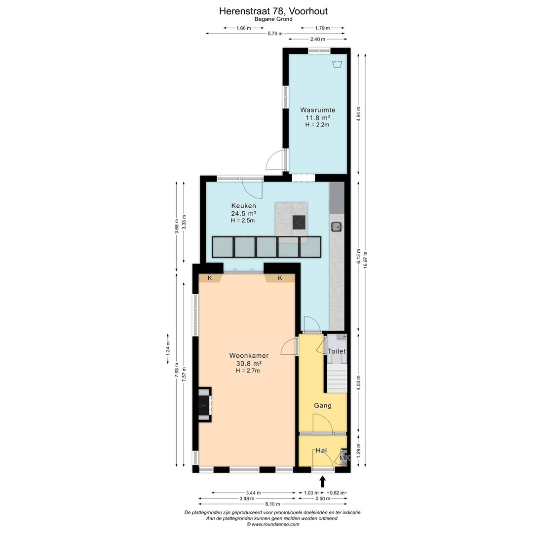 Herenstraat 78, Voorhout plattegrond-1