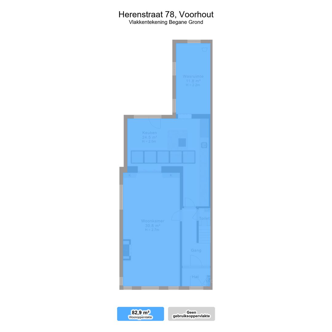 Herenstraat 78, Voorhout plattegrond-2