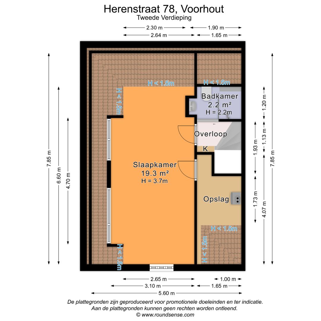 Herenstraat 78, Voorhout plattegrond-5