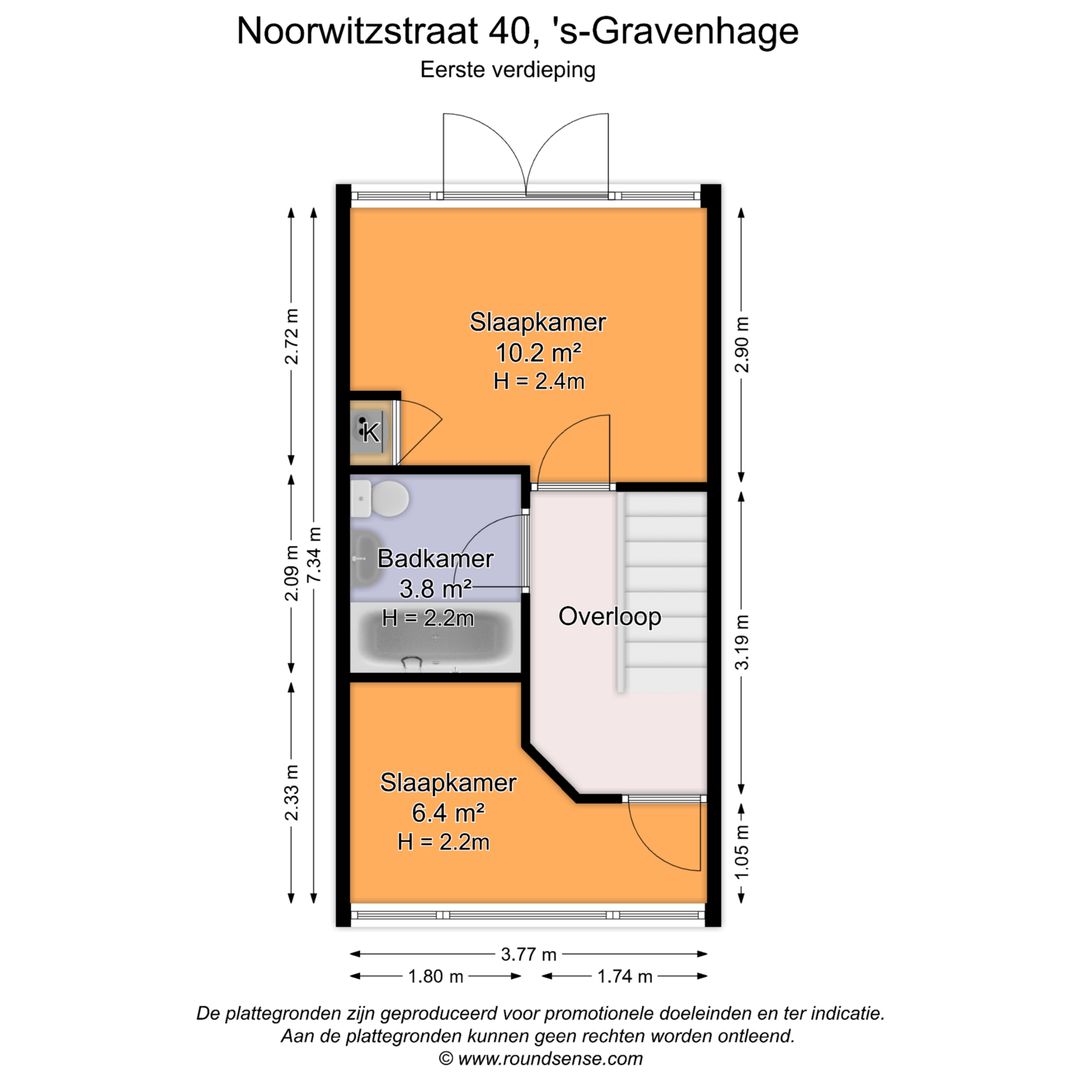 Noorwitzstraat 40, Den Haag plattegrond-1