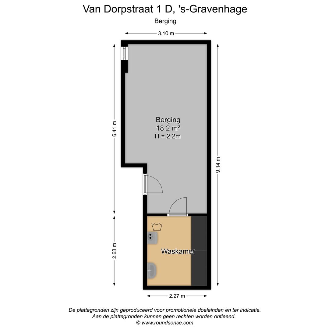 Van Dorpstraat 1 D, Den Haag plattegrond-2