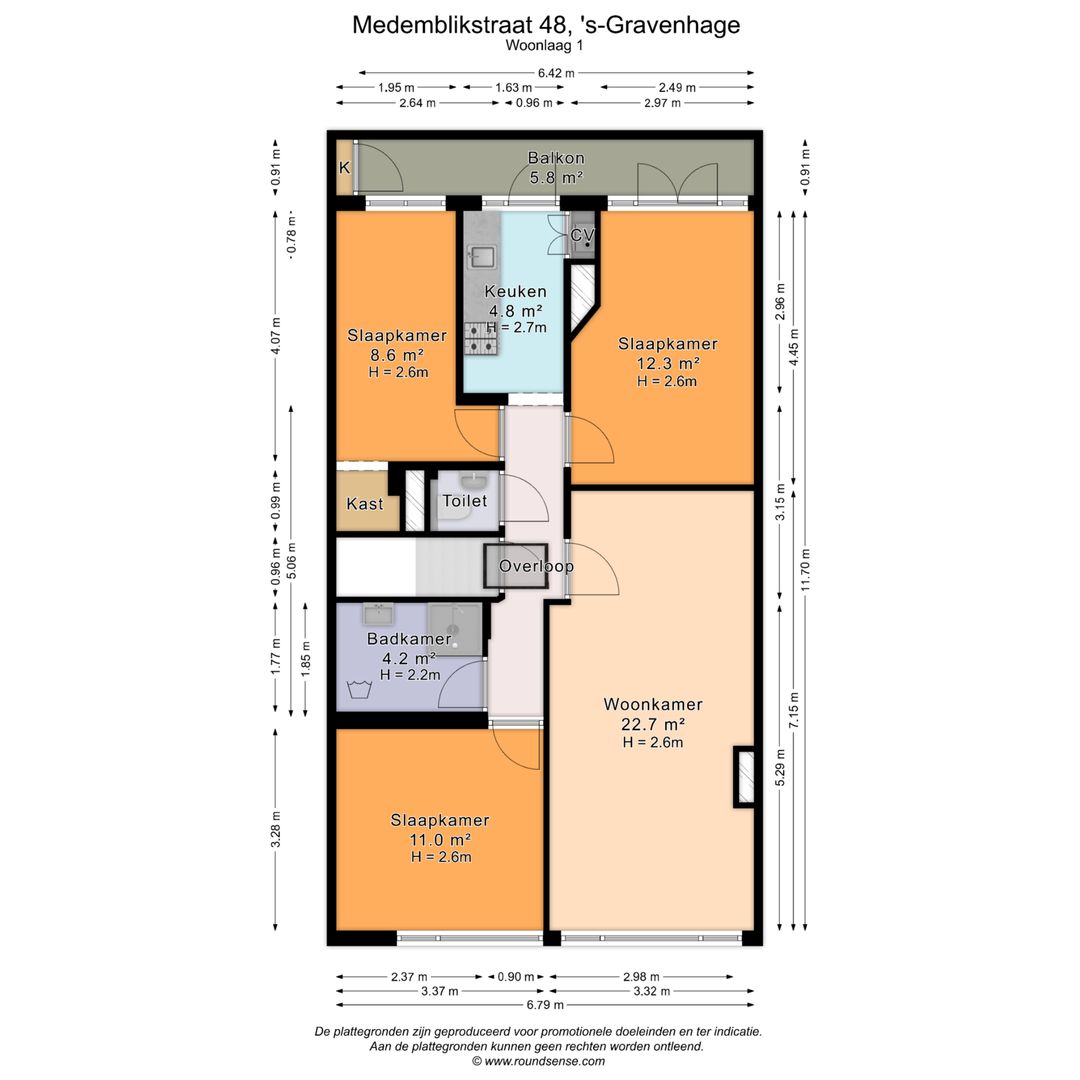 Medemblikstraat 48, Den Haag plattegrond-0